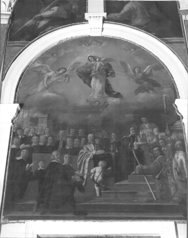 deputati offrono la chiesa della Beata Vergine della Salute/ consacrazione della città di Este (dipinto) di Zanchi Antonio (sec. XVIII)