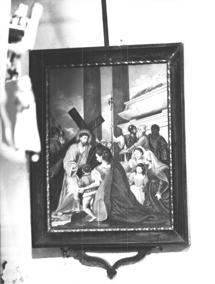 stazione VIII: Gesù consola le donne di Gerusalemme (dipinto, elemento d'insieme) di Ricci Antonio Detto Vicentino (sec. XVIII)