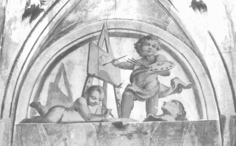 allegoria della pittura (dipinto) di Le Gru Giuseppe (sec. XVIII)