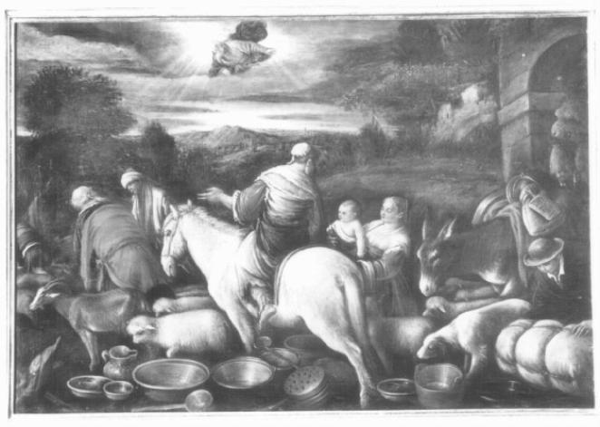 Abramo parte per Canaan (dipinto) di Dal Ponte Francesco detto Francesco Bassano il Giovane (sec. XVI)