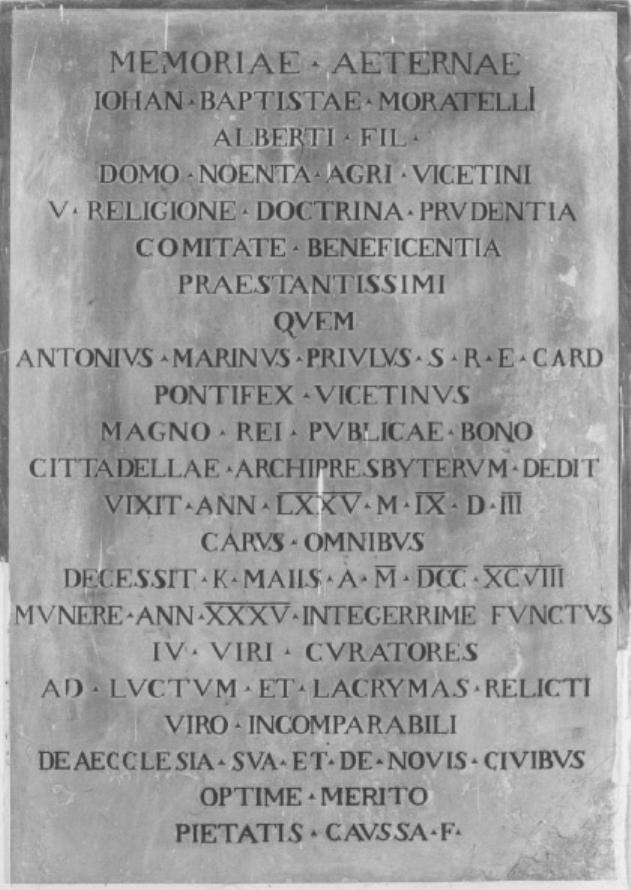 lapide di Bertoldo Domenico (attribuito) (sec. XVIII)