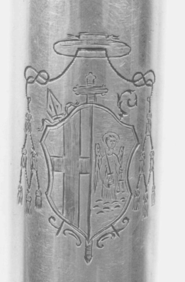 stemma vescovile di Pietro Zamburlini (decorazione) - produzione italiana (secc. XIX/ XX)