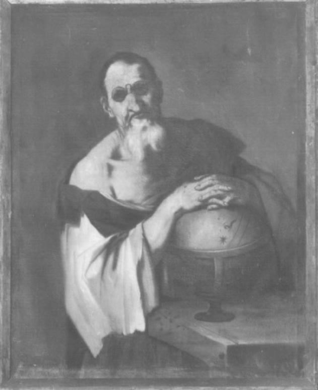 Democrito (dipinto) di Giordano Luca detto Luca Fapresto (maniera) - ambito veneto (seconda metà sec. XVII)