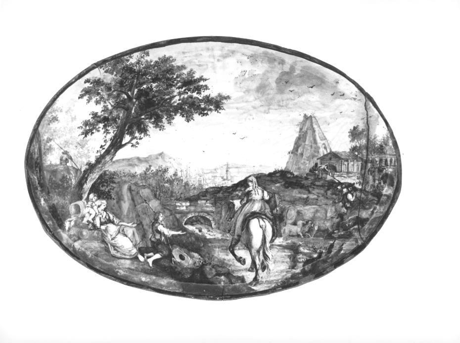 vassoio, frammento - ambito veneto (fine sec. XVIII)