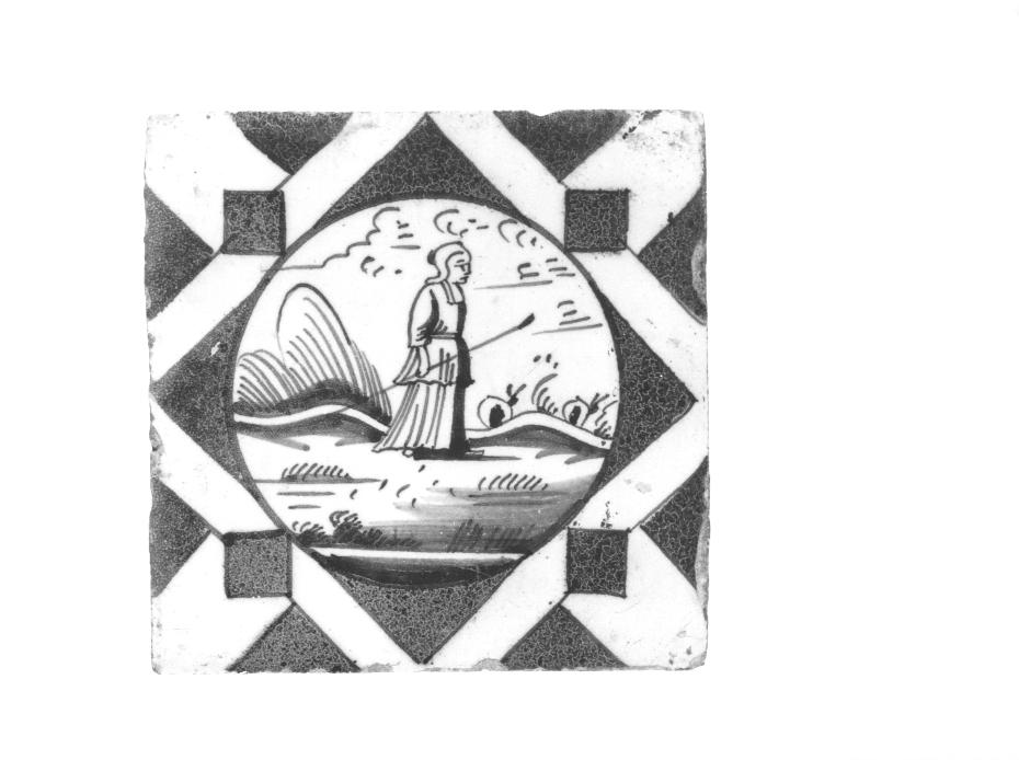 piastrella - ambito veneto (prima metà sec. XVIII)