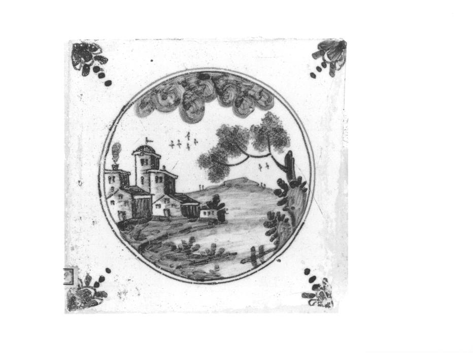 piastrella - ambito veneto (prima metà sec. XVIII)