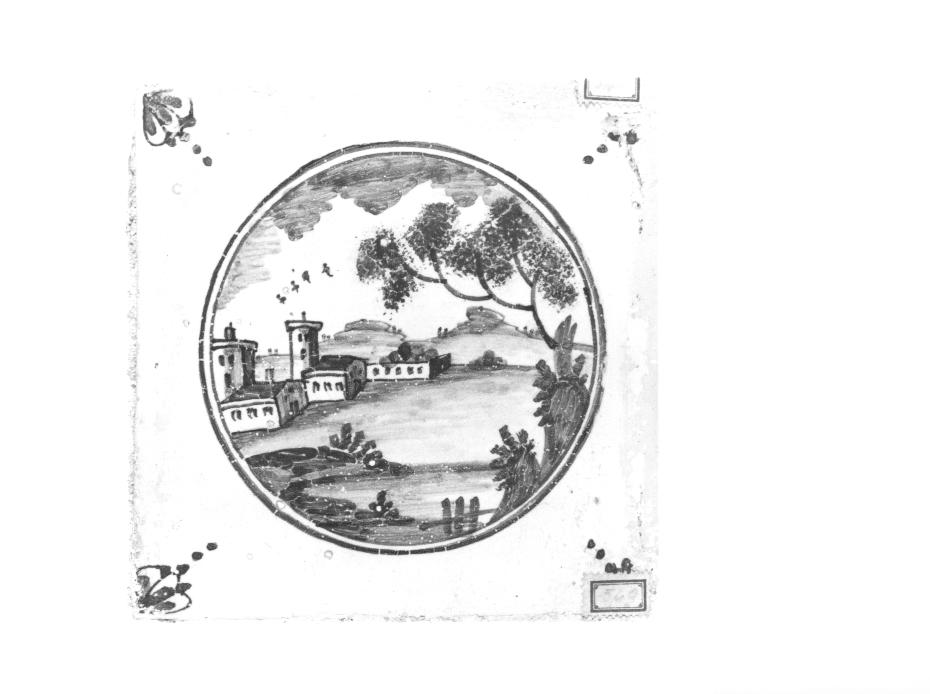 piastrella - ambito veneto (prima metà sec. XVIII)
