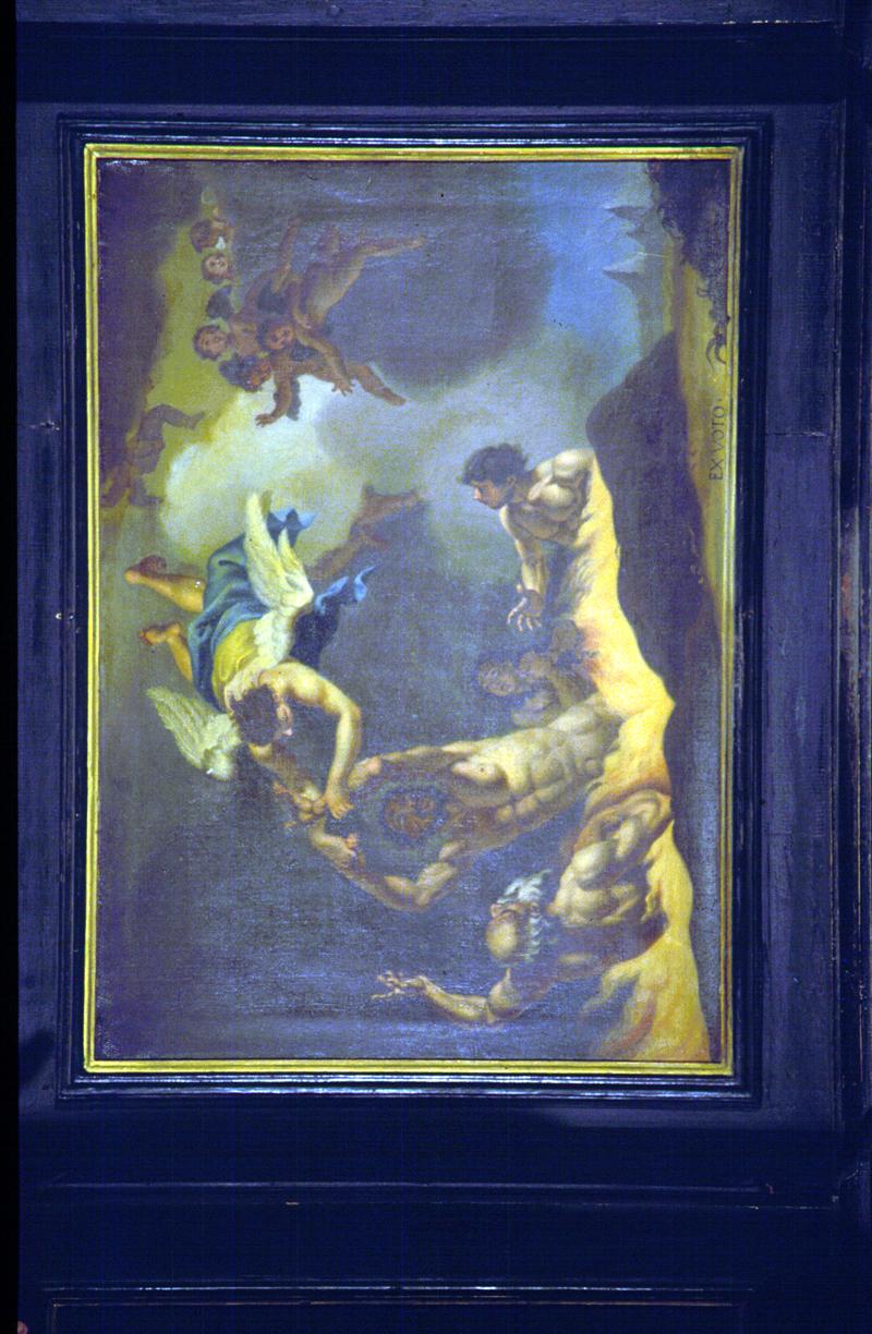 anime del Purgatorio (dipinto, elemento d'insieme) - manifattura cadorina (sec. XVIII)