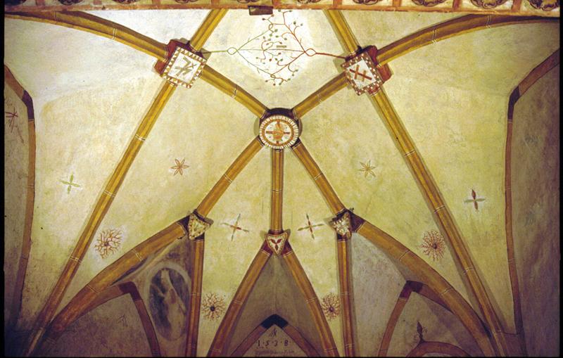 motivi decorativi geometrici e vegetali (decorazione plastico-pittorica) di Nicolò de Roupel de Cargna - ambito veneto (sec. XVI)