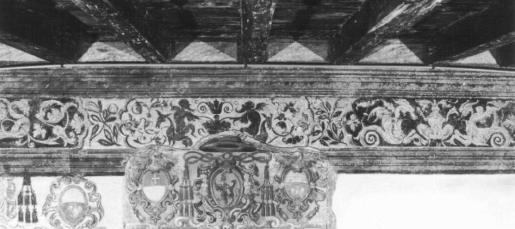 motivi decorativi a grottesche (dipinto) - ambito feltrino (sec. XVI)