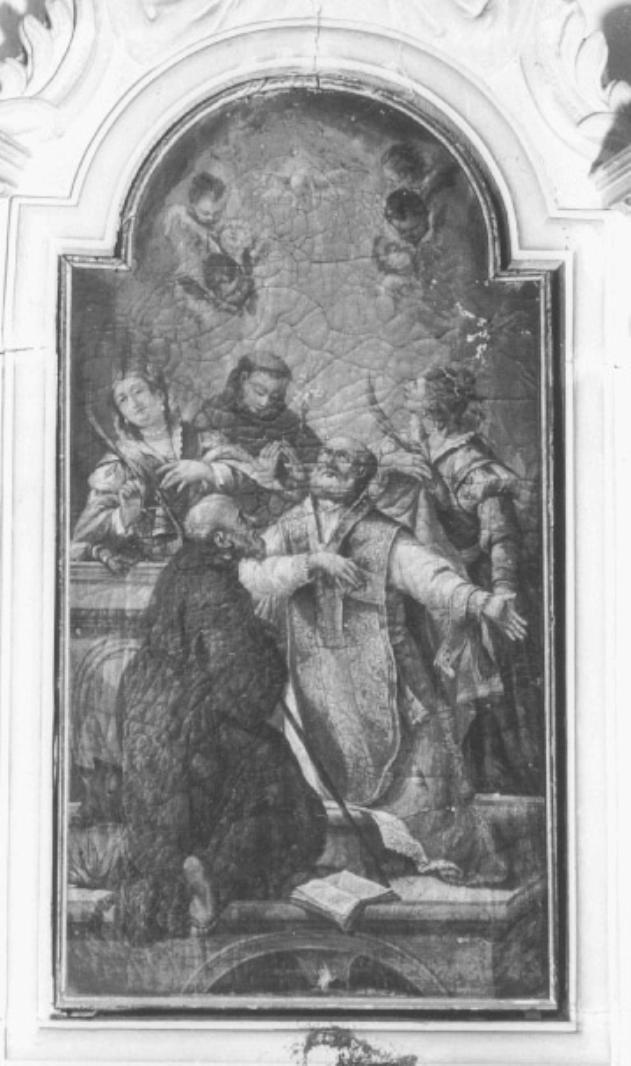 San Filippo neri ispirato dallo Spirito santo (pala d'altare) di Gabrieli Antonio - ambito veneto (sec. XVIII)