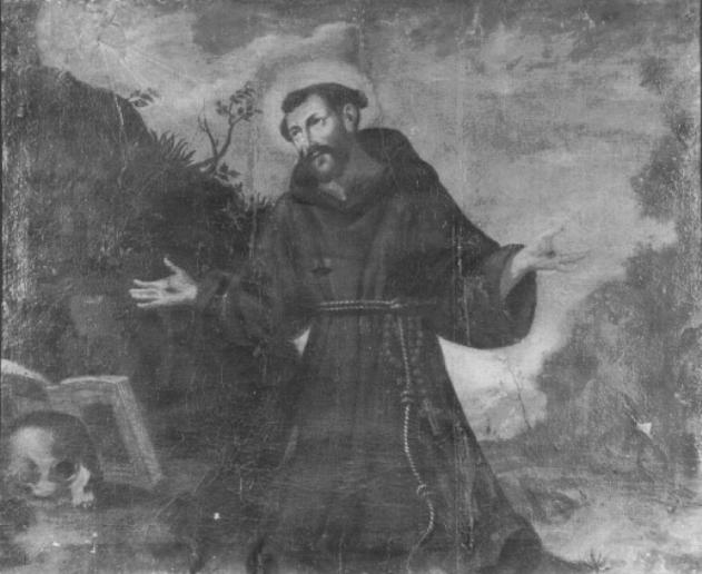 San Francesco d'Assisi riceve le stimmate (dipinto) - ambito veneto (seconda metà sec. XVII)