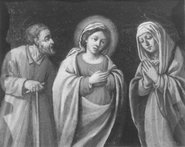 Maria Vergine tra San Gioacchino e Sant'Anna (dipinto) di Frigimelica Francesco (bottega) - ambito veneto (prima metà sec. XVII)