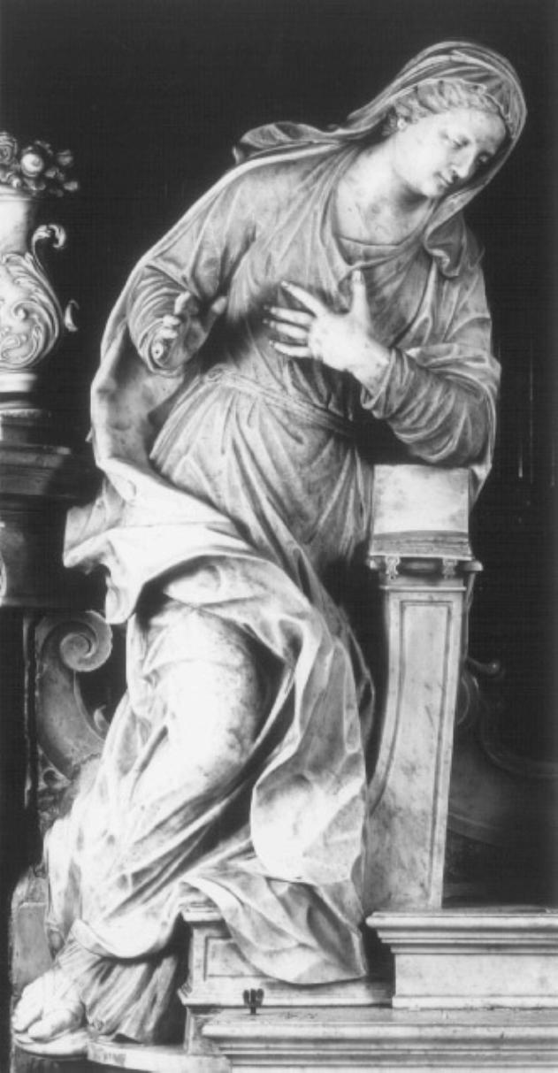 Madonna Annunciata (scultura) di Rizzi Francesco (attribuito) (seconda metà sec. XVIII)