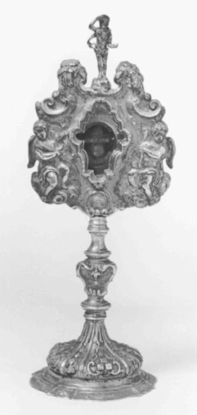 reliquiario - a ostensorio - produzione veneta (metà sec. XVIII)
