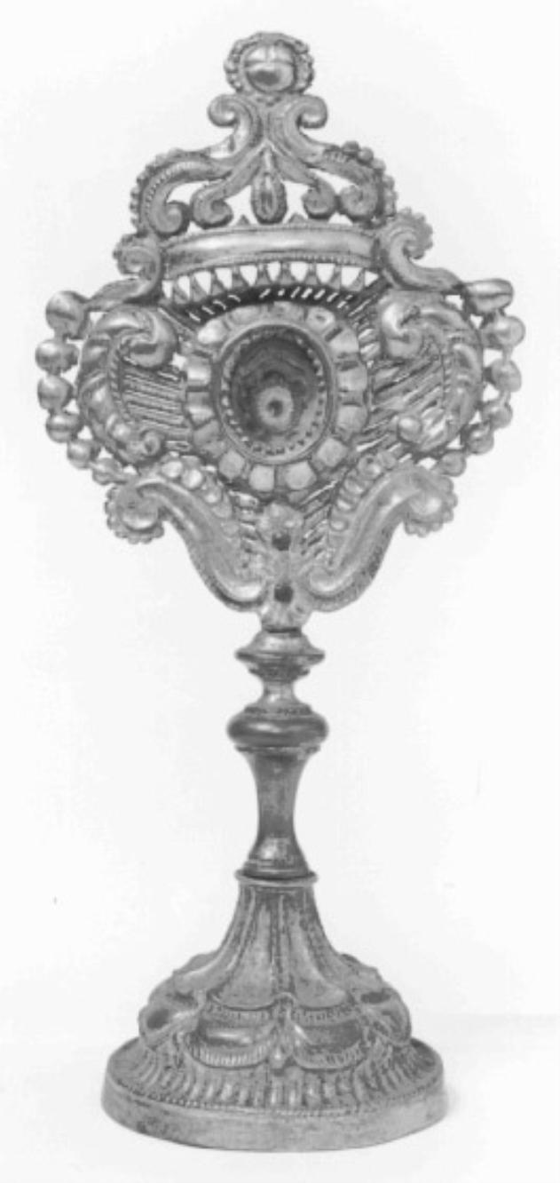 reliquiario - a ostensorio - manifattura feltrina (seconda metà sec. XIX)