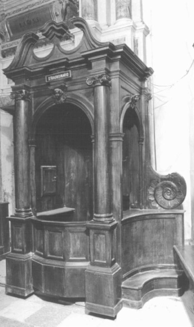 confessionale di Alchini Bortolo (?) - produzione bellunese (sec. XVIII)
