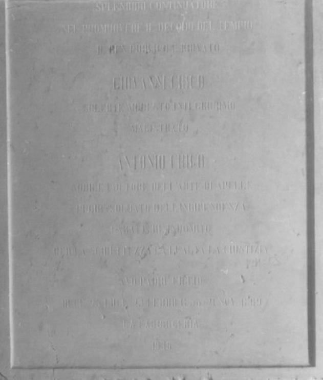 lapide - ambito bellunese (sec. XX)