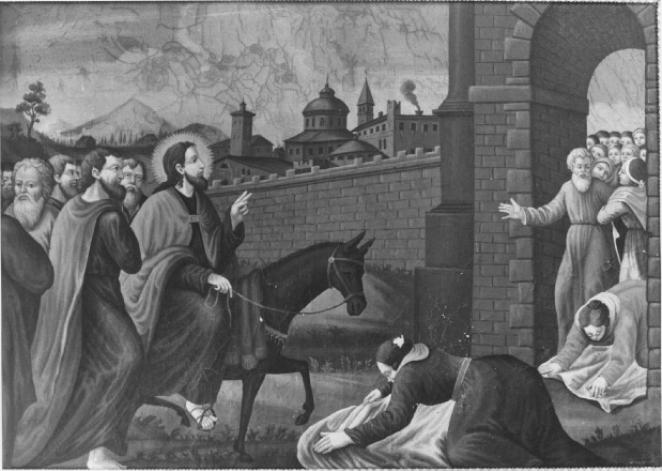 Entrata di Cristo in Gerusalemme (dipinto) - ambito bellunese (sec. XVII)