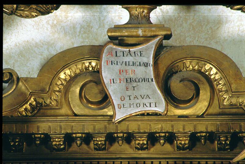 iscrizione (dipinto, elemento d'insieme) di Ghirlanduzzi Giambattista - ambito veneto (sec. XVII)