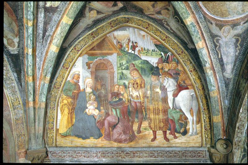 adorazione dei Re Magi (dipinto, elemento d'insieme) di Gianfrancesco Da Tolmezzo - ambito veneto (sec. XV)
