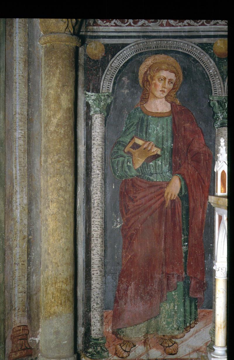 San Giovanni Evangelista (dipinto, elemento d'insieme) di Gianfrancesco Da Tolmezzo - ambito veneto (sec. XV)