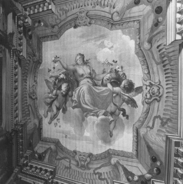 Flora sparge fiori (dipinto) di Pellegrini Girolamo (sec. XVII)