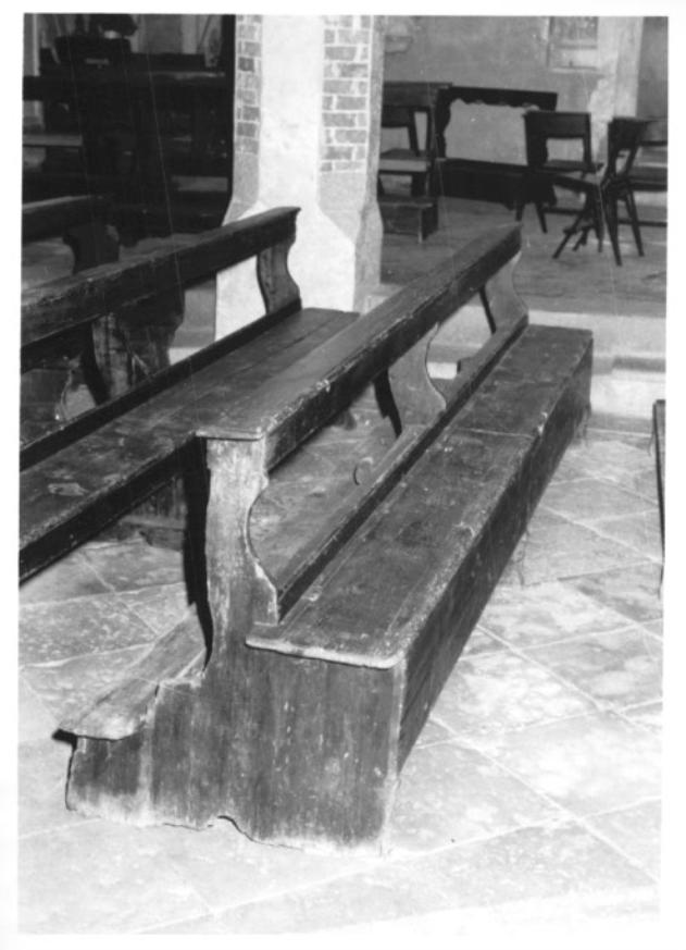 banco da chiesa - ambito veneto (prima metà sec. XIX)