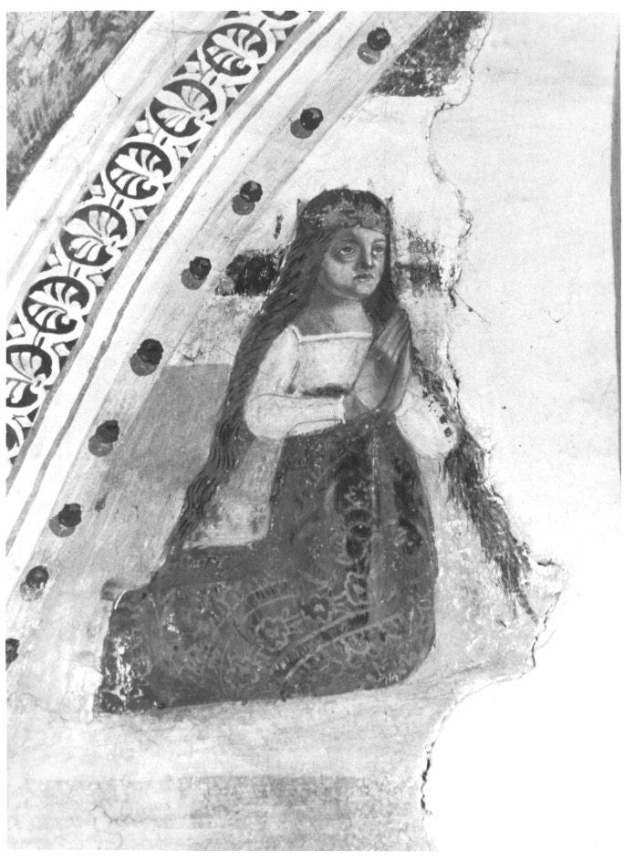 figura femminile (dipinto) di Zago Antonio (sec. XV)