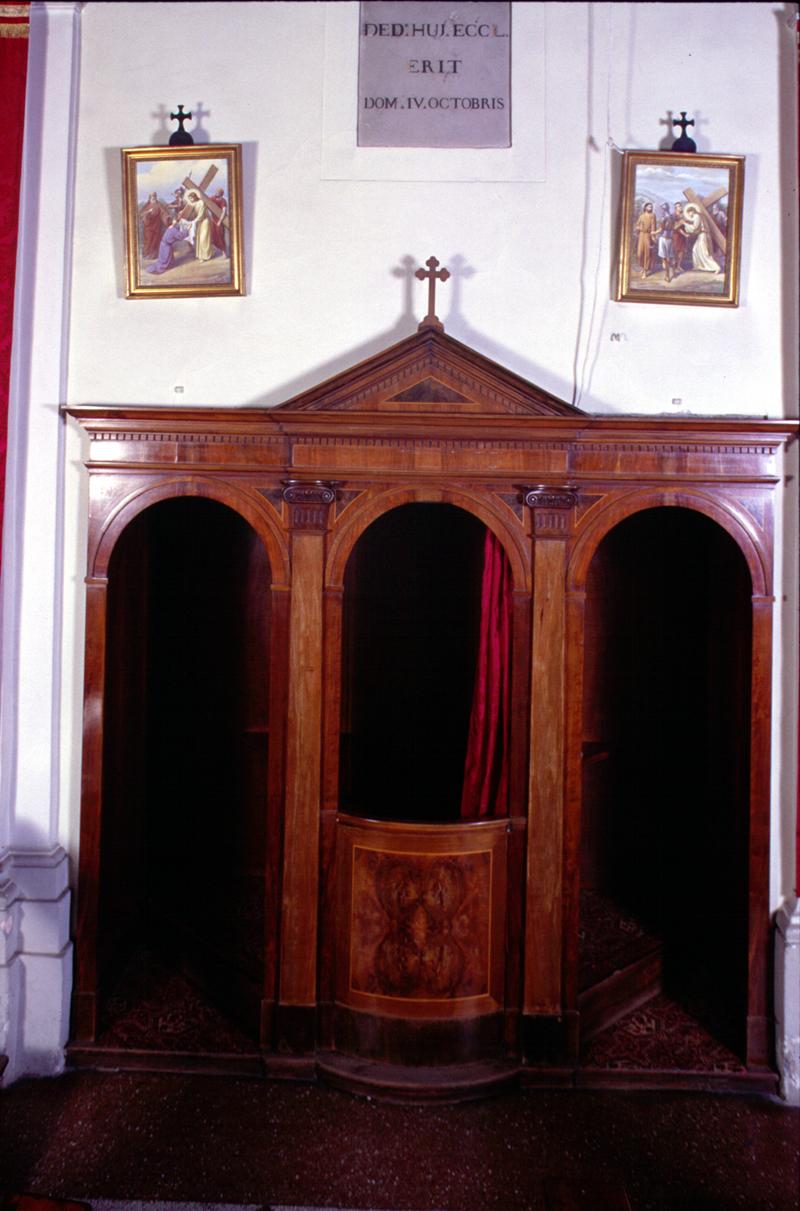 confessionale - manifattura trevigiana (metà sec. XX)