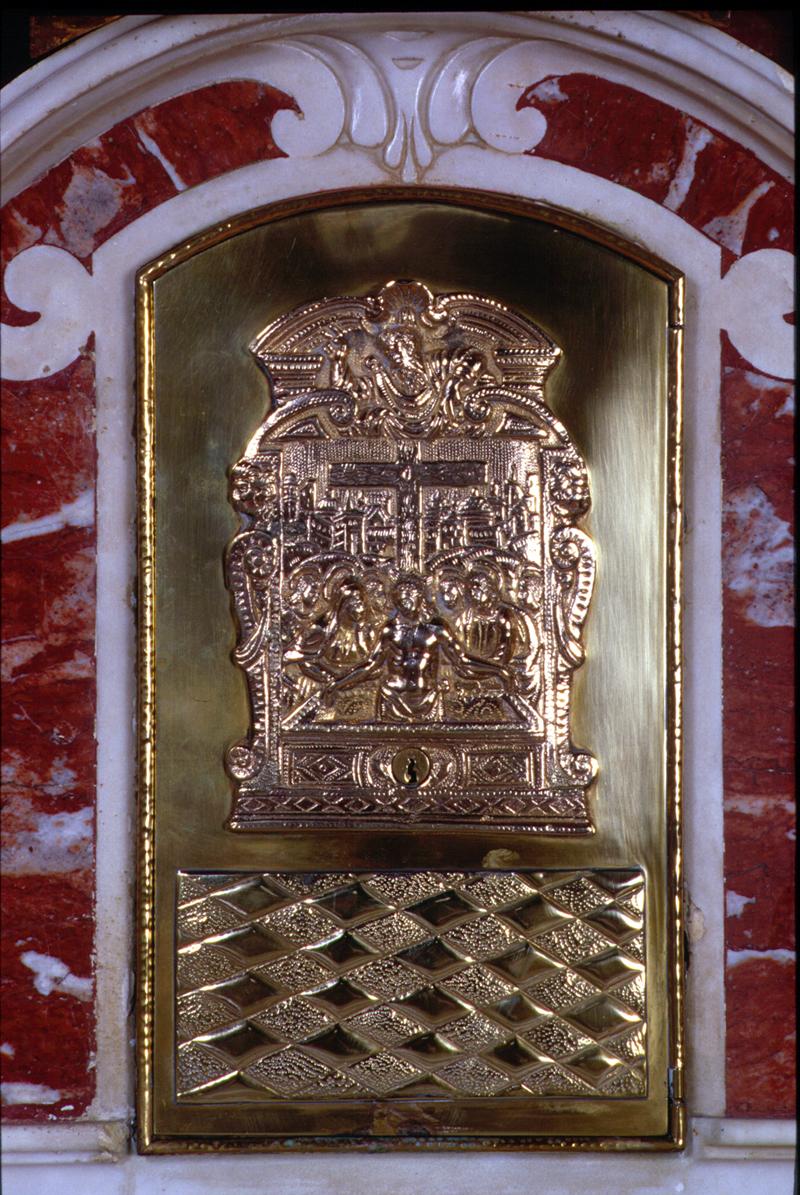 Cristo risorto (sportello di tabernacolo, elemento d'insieme) - manifattura veneta (sec. XVIII)
