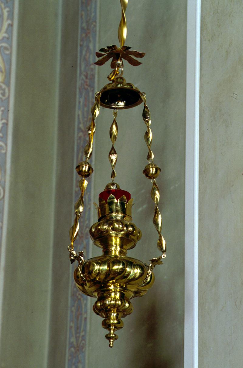 lampada pensile, serie - manifattura veneta (fine/inizio secc. XIX/ XX)