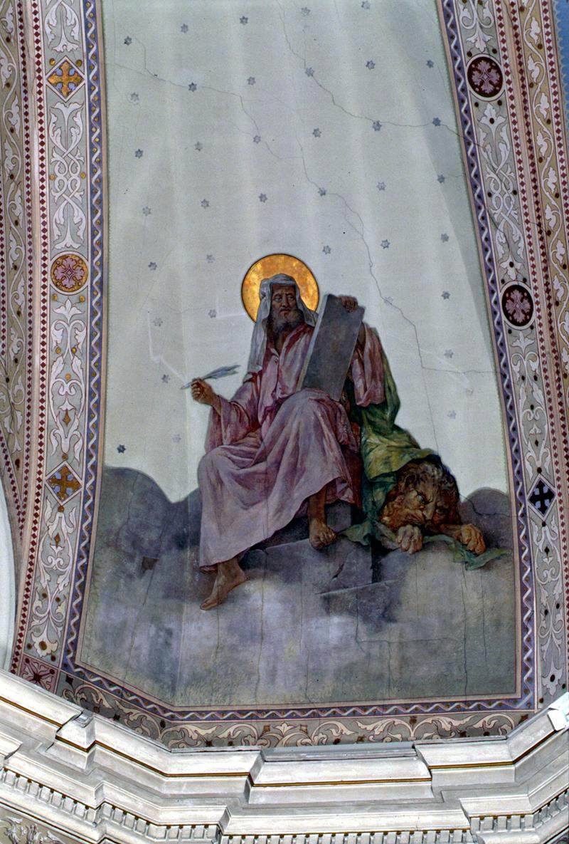 San Marco Evangelista (dipinto, elemento d'insieme) di Beni Antonio - ambito veneto (inizio sec. XX)