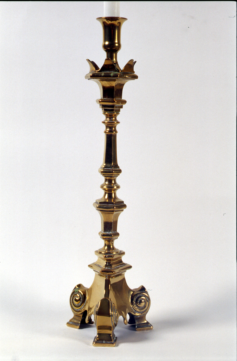 candeliere d'altare, serie - manifattura veneta (fine sec. XIX)