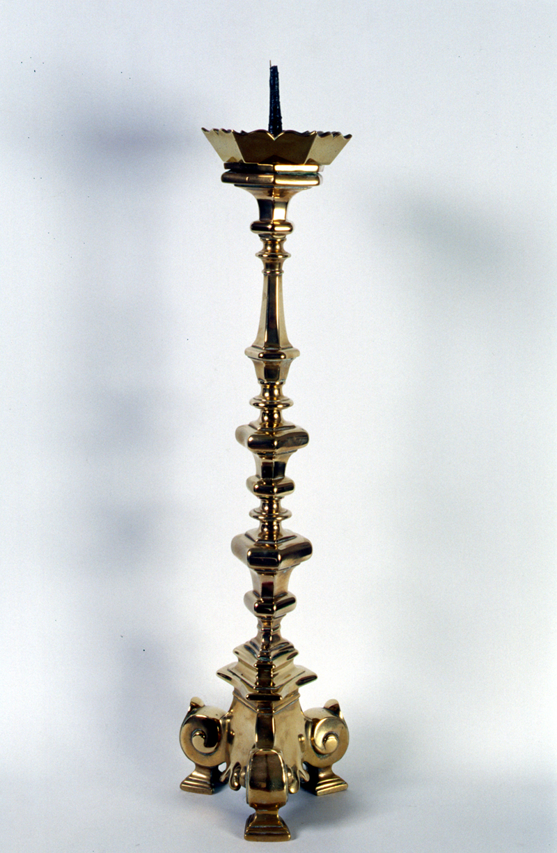 candeliere d'altare, serie - manifattura veneta (fine sec. XIX)