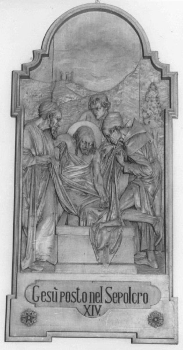 deposizione di Cristo nel sepolcro (rilievo) di Obletter Giulio (bottega) - produzione della val Gardena (inizio sec. XX)
