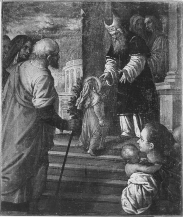 presentazione di Maria al Tempio (dipinto) di Damini Pietro (sec. XVII)