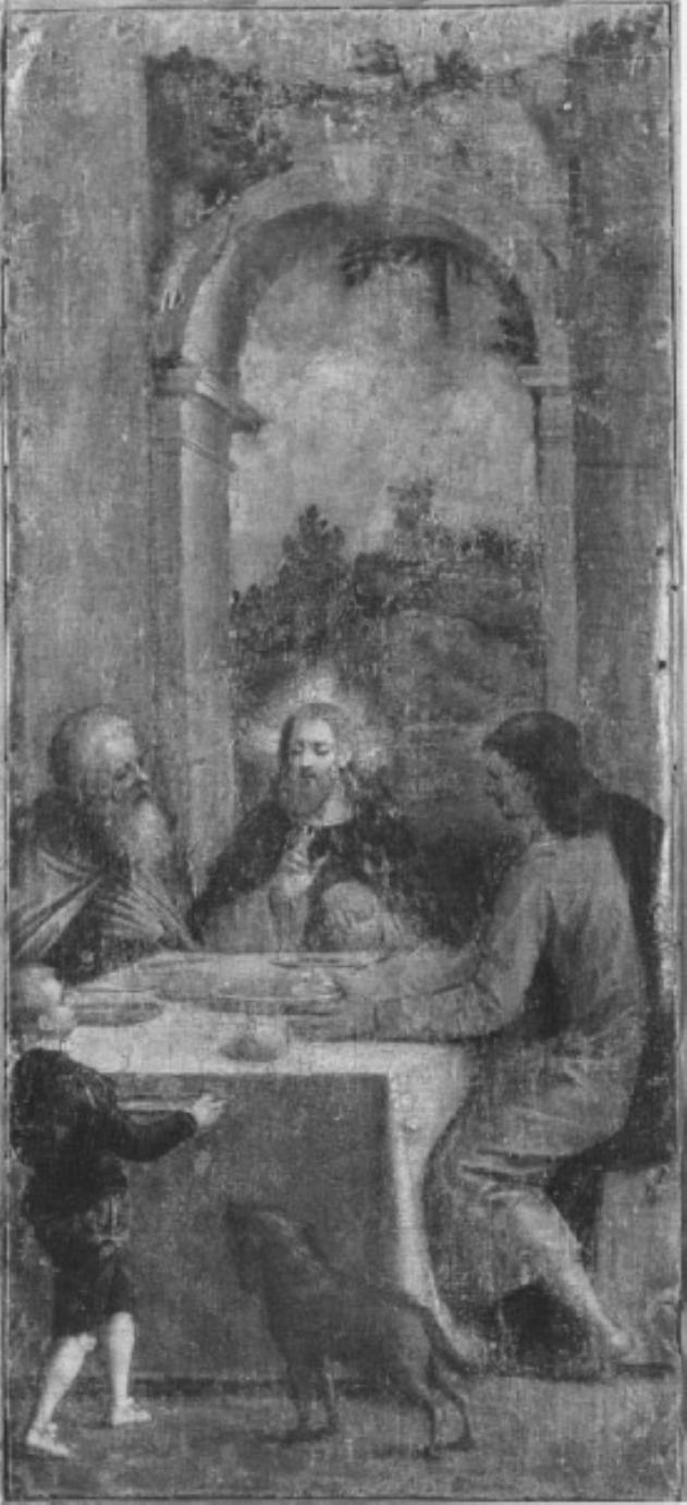 Cena in casa di Luca e Cleofas (dipinto) di Damini Pietro (sec. XVII)