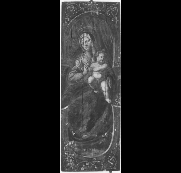 Madonna con Bambino/ Decorazione (dipinto) - ambito veneto (sec. XVII)