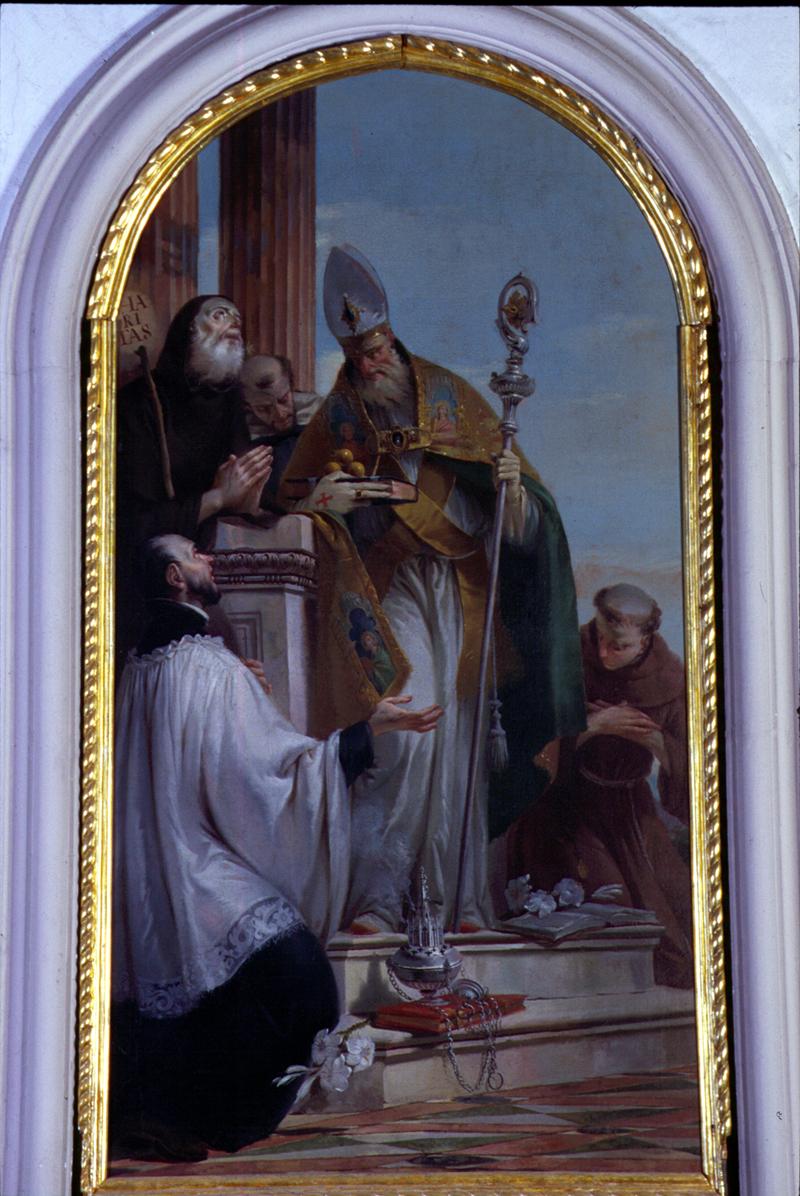 San Nicolò tra santi (dipinto) di Zugno Francesco (attribuito) - ambito veneto (sec. XVIII)