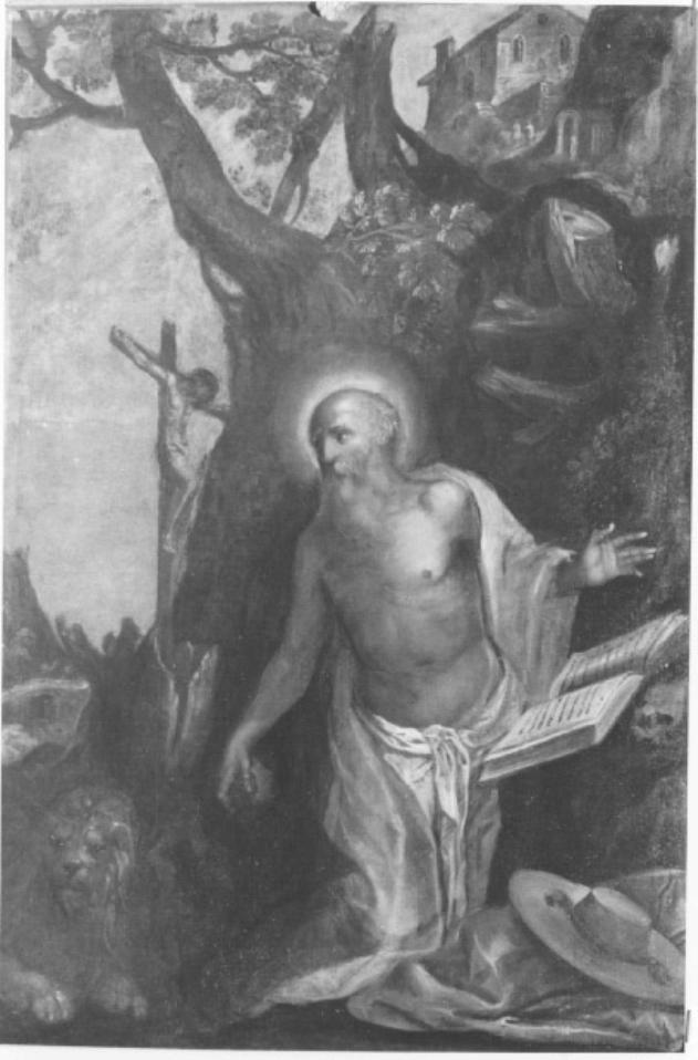 San Girolamo (dipinto) di Toeput Ludovico Detto Pozzoserrato (attribuito) (secc. XVI/ XVII)
