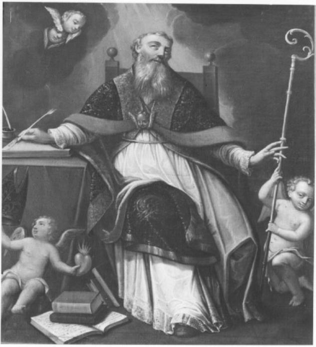 Sant'Agostino (dipinto) di Bongardo Erasmo (attribuito) (inizio sec. XVIII)