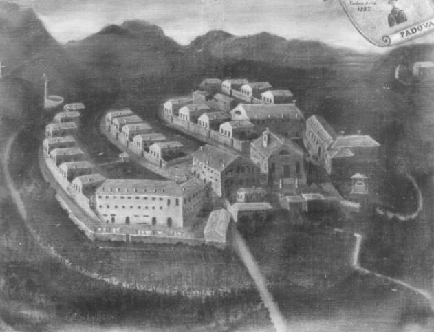 veduta dell' Eremo Camaldolese di Rua di Padova (dipinto) - ambito veneto (sec. XVIII)