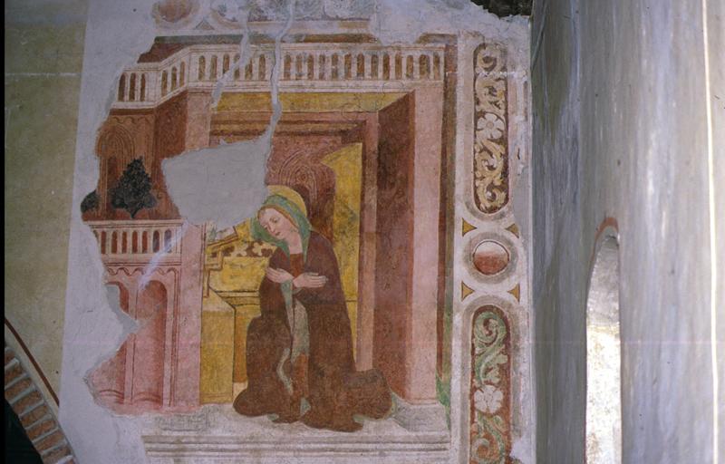 Annunciazione (dipinto) di Giovanni Antonio da Meschio (attribuito) - ambito veneto (sec. XV)