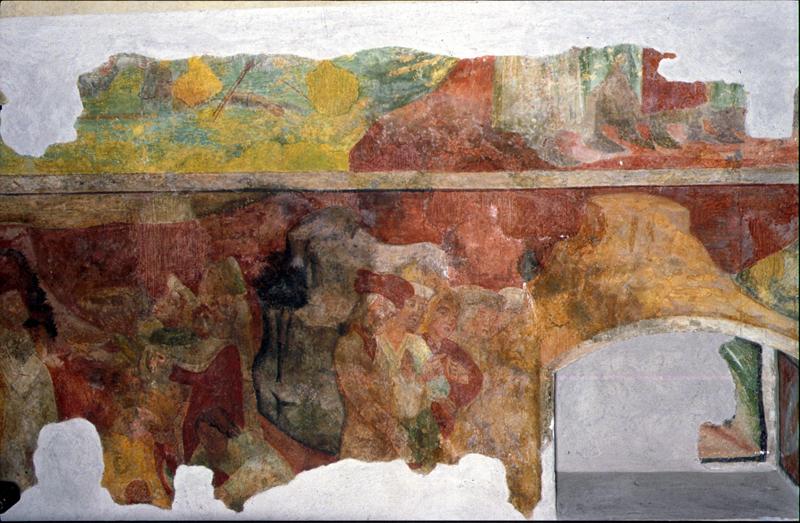incontro di Abramo con tre uomini (dipinto) di Giovanni Antonio da Meschio (attribuito) - ambito veneto (sec. XV)