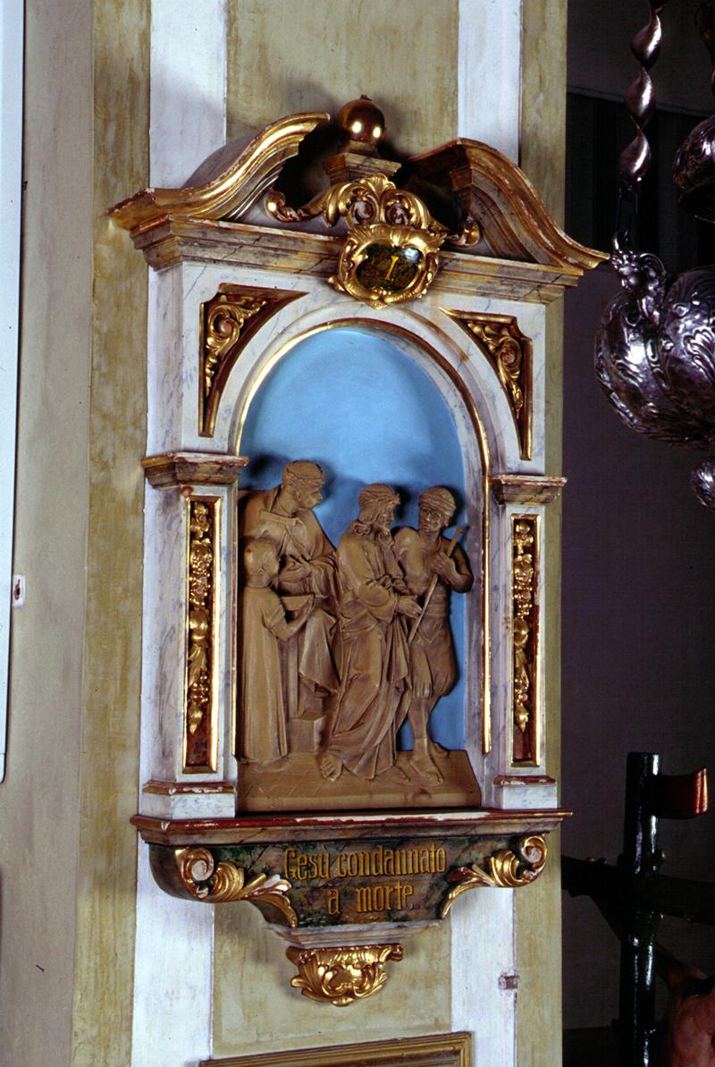 stazione I: Gesù condannato a morte (Via Crucis) di Martiner Francesco - ambito veneto (sec. XX)