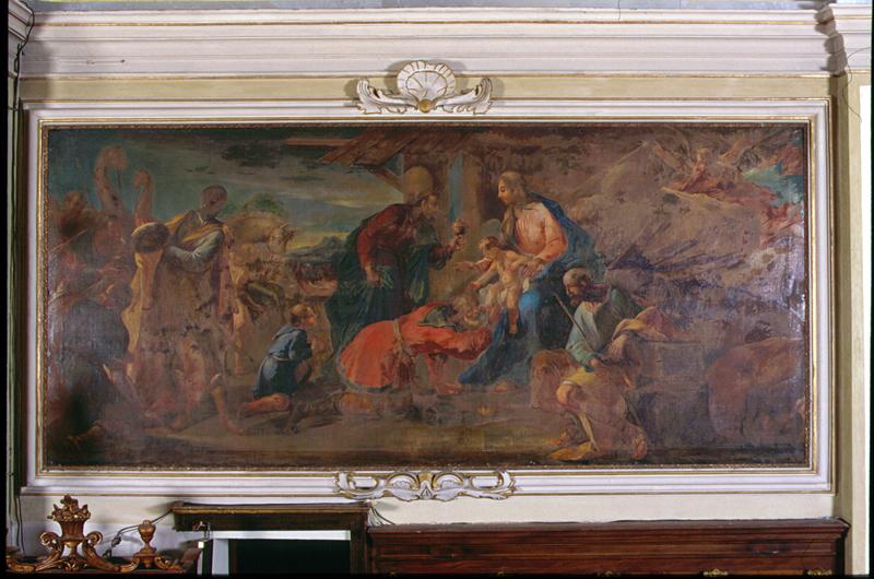 adorazione dei Re Magi (dipinto) di Marini Giovanni - ambito veneto (primo quarto sec. XVIII)