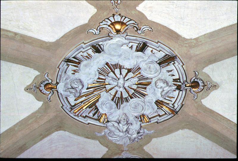Colomba dello Spirito santo e Cherubino (decorazione plastica) - manifattura veneta (sec. XVIII)