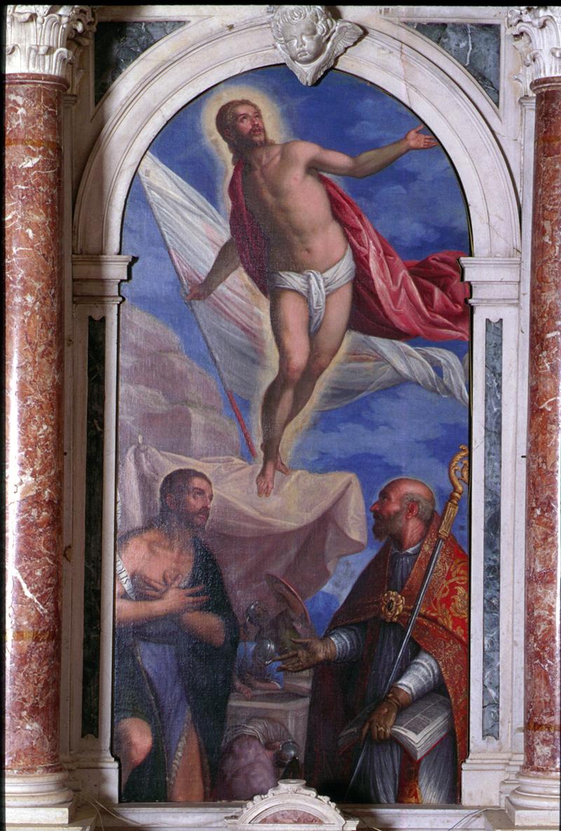 resurrezione di Cristo (dipinto) di Caliari Paolo Detto Paolo Veronese (maniera) - ambito veneto (metà sec. XVI)