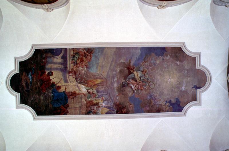 Gloria dei Santi Vittore e Corona (dipinto) di Beni Antonio - ambito veneto (sec. XX)